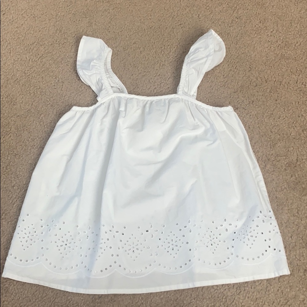 Girls White Summer tank top blouse